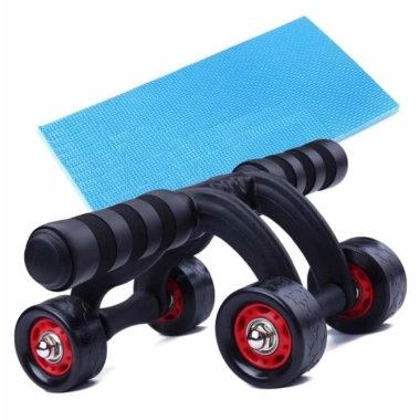 Con Lăn Tập Cơ Bụng Yoga Gym 4 Bánh - Thảm Cao Cấp Giá 109.000