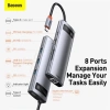 Cổng chuyển đổi Baseus Type C 8-IN-1 4K, 3 USB3.0, SD, TF, RJ45, PD - Giá 930.000₫ 6