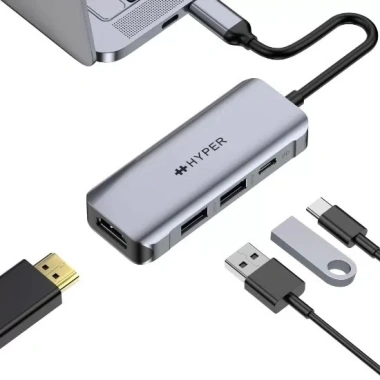 Cổng chuyển đổi HyperDriver Hub USB-C to HDMI 4K 60Hz 4in1 - Giá 1.550.000 VND