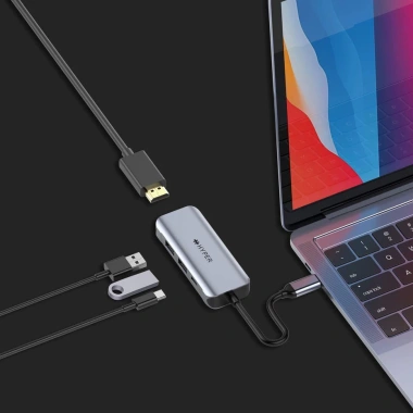 Cổng chuyển đổi HyperDriver Hub USB-C to HDMI 4K 60Hz 4in1 - Giá 1.550.000 VND