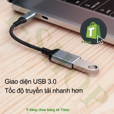 Cổng chuyển đổi Type C sang USB 3.0 OTG, 25.000đ, tương thích mọi thiết bị 2
