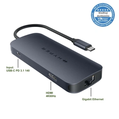 Cổng chuyển HUB HyperDrive Next HD4.004GL 8-in-1 USB-C PD 3.1 140W - Hàng chính hãng, giảm giá 2.18 triệu
