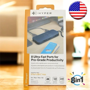 Cổng chuyển HUB HyperDrive Next HD4.004GL 8-in-1 USB-C PD 3.1 140W - Hàng chính hãng, giảm giá 2.18 triệu