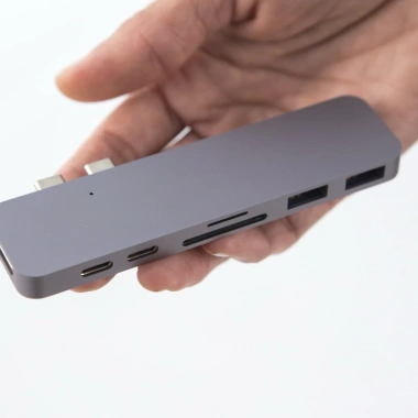 Cổng chuyển HyperDrive Duo 7-in-2 USB-C Hub Pro/Air GN28B - 7 cổng đa năng, tốc độ cao, giảm giá 20% chỉ 990.000₫