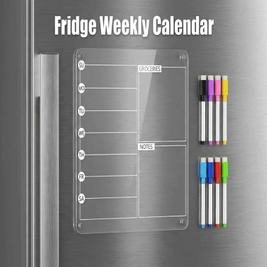Công cụ lập kế hoạch hàng tuần Acrylic UTENEW tái sử dụng 8 dấu hiệu tháo rời bảng ghi chú nhà bếp giá 120.560 VND 5