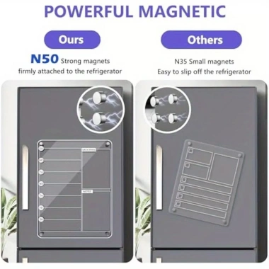 Công cụ lập kế hoạch hàng tuần Acrylic UTENEW tái sử dụng 8 dấu hiệu tháo rời bảng ghi chú nhà bếp giá 120.560 VND 6