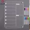 Công cụ lập kế hoạch tuần Acrylic RGFV tái sử dụng, 8 bút, lịch tủ lạnh, bảng đen đa chức năng Giá 121.110₫