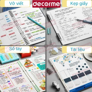 Còng nhựa cứng 5 lỗ nhiều màu – Phụ kiện sổ planner bullet journal DECORME, chỉ 16.900₫ 7