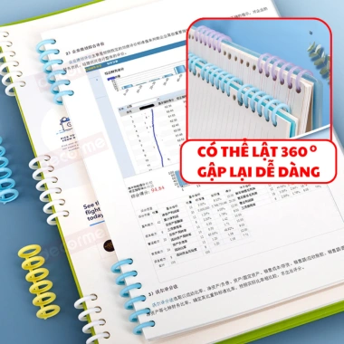 Còng nhựa mềm 5 mắt Decorme - Phụ kiện sổ planner, bullet journal, giảm giá 19.900đ 7