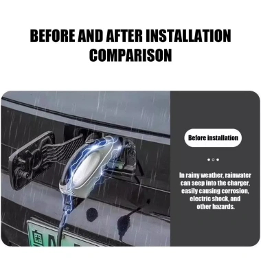 Cổng sạc EV vỏ mưa chống nước, bụi, tuyết - cắm pomervn, giá ưu đãi 58.300đ 4
