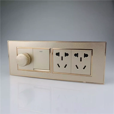 Công tắc điều chỉnh tốc độ quạt trần 300W Loại 118 che giấu bảng vàng vô cấp AQRS Giá ưu đãi 153.857 VND