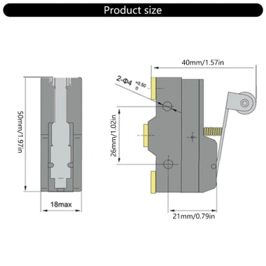 Công tắc giới hạn EC hiệu suất ổn định, nhựa chịu lực, cho ứng dụng công nghiệp - Giá chỉ 45.540₫ 2