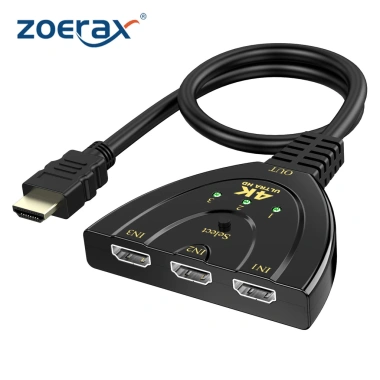 Công tắc HDMI ZOERAX 3 trong 1 4K 60Hz HDCP 2.2 – Tương thích PS5, Xbox, Fire TV – 97.900đ 2