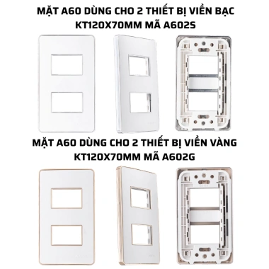 Công tắc MPE đa mặt 1-6, viền vàng bạc - Giá chỉ 29.000đ, giảm từ 36.830đ