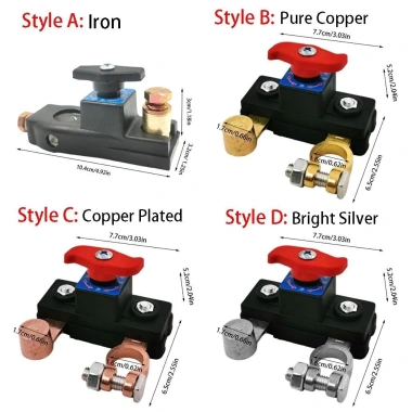 Công tắc ngắt kết nối pin ô tô NLINNI 12V/24V kim loại bền, bảo vệ rò rỉ cho RV, ATV, ô tô, thuyền - Giá chỉ 106.700 VND 2