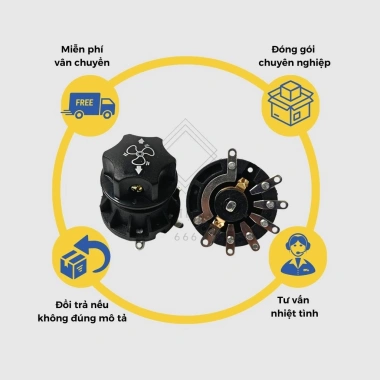 Công tắc quạt công nghiệp 6 cấp 250VAC 3A chất lượng cao - Giá chỉ 58.500₫