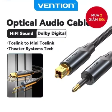 Cổng vuông sợi quang Vention sang cáp quang 3,5mm Dolby DTS PCM - 93.500 VND