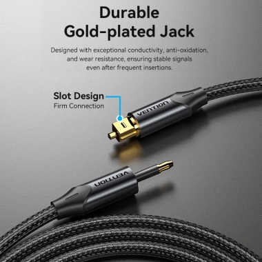 Cổng vuông sợi quang Vention sang cáp quang 3,5mm Dolby DTS PCM - 93.500 VND 4 Cổng vuông sợi quang Vention sang cáp quang 3,5mm Dolby DTS PCM - 93.500 VND 4