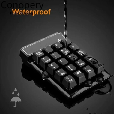 Conopery Bàn phím không dây 2.4GHz Mini 19 phím Bluetooth cho máy tính xách tay
