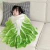 Coolcells Bắp Cải Chăn Flannel Đa chức năng 5 kích thước Ấm áp mềm mại sang trọng thích hợp du lịch mùa đông 4