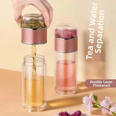 COOLCELLS Chai Trà 500ml Thủy Tinh Trong Suốt - Thép 304 Chống Ăn Mòn Tay Cầm Di Động