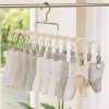Coolcells Giá đựng quần áo, móc treo thép không gỉ, 20 kẹp, tất giữ phòng giặt 8