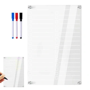 COOLCELLS Lịch hàng tuần tủ lạnh tái sử dụng 3/8 bút acrylic - công cụ lập kế hoạch đa năng nhà bếp