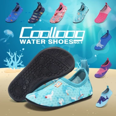 COOLLOOG Giày Barefoot Trẻ Em Cao Su Nhẹ, Bám Cao, Thích Bơi Biển, 104.500₫