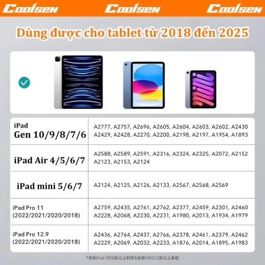 Coolsen Bút Cảm Ứng iPad Air, Pro, Mini – Tương Thích 2.018-2.025, Nhạy Cao, Giá 385k 7