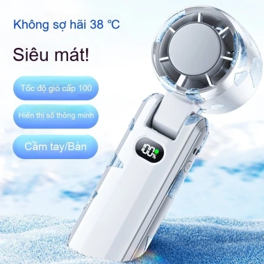 Coolsen Quạt mini 3.600mAh gió mạnh 100 cấp làm mát chip lạnh sạc tiện lợi cầm tay - Giá 525.000 2