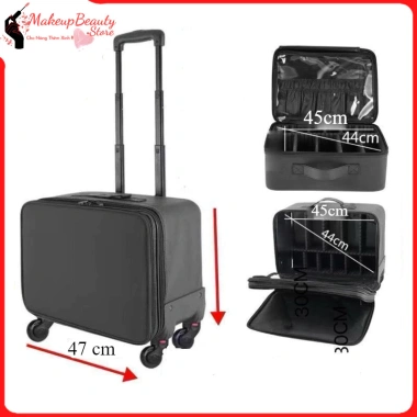 Cốp Đựng Đồ Makeup Phủ Vải Size 47cm - Vali Kéo Chống Nước Đa Năng Giá Ưu Đãi 223k