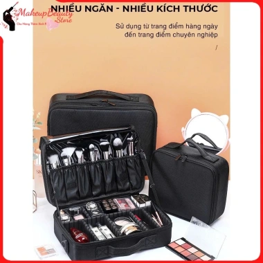 Cốp Đựng Đồ Makeup và Nail MS 388 Size Lớn Đeo Chéo 2 Vai Phân Ngăn Tiện Lợi