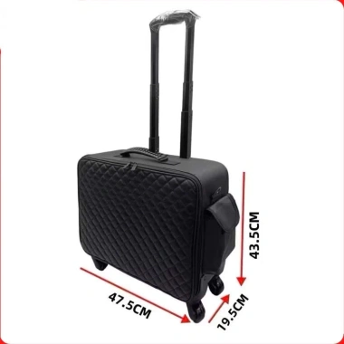 Cốp kéo Da PU 100% Vân Trám chống nước 48cm - Đựng đồ makeup chuyên nghiệp, giảm giá 945k 7 Cốp kéo Da PU 100% Vân Trám chống nước 48cm - Đựng đồ makeup chuyên nghiệp, giảm giá 945k 7