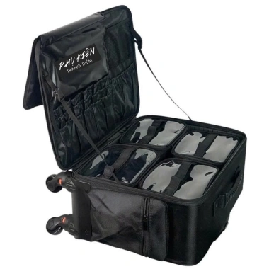 Cốp kéo Da PU 100% Vân Trám chống nước 48cm - Đựng đồ makeup chuyên nghiệp, giảm giá 945k 9 Cốp kéo Da PU 100% Vân Trám chống nước 48cm - Đựng đồ makeup chuyên nghiệp, giảm giá 945k 9