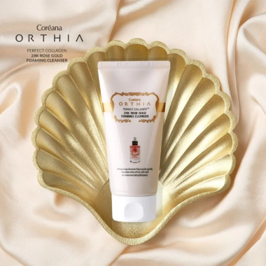 Coreana Sữa rửa mặt tạo bọt vàng hồng ORTHIA Collagen 24K 120ml - Giảm còn 200k, da sáng mịn