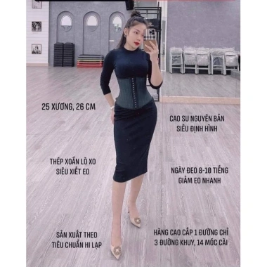 Corset Chuẩn YME LATEX Đai nịt bụng 25 xương chuẩn Hy Lạp cao cấp Full box - Giá chỉ 300.000₫ 6 Corset Chuẩn YME LATEX Đai nịt bụng 25 xương chuẩn Hy Lạp cao cấp Full box - Giá chỉ 300.000₫ 6