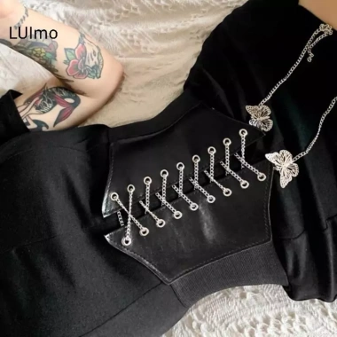 Corset nữ gợi cảm LUImo Gothic dây xích giảm béo, shaper đường cong - 96.580₫ 3