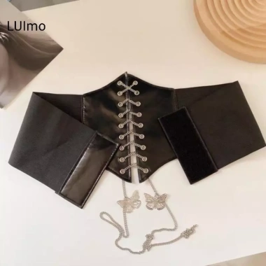Corset nữ gợi cảm LUImo Gothic dây xích giảm béo, shaper đường cong - 96.580₫ 4