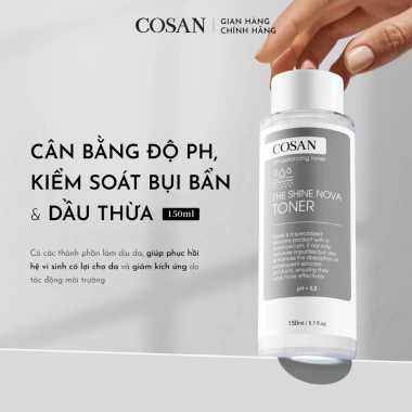 Cosan The Shine Nova Toner 150ml - Nước cân bằng da, làm sạch, phục hồi hệ vi sinh, giảm giá 219k