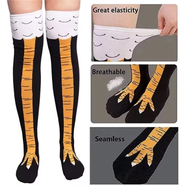 Cosplay động vật hoạt hình deadlift Halloween - chân gà đầu gối cao, tất ngộ nghĩnh, quà 30k 9