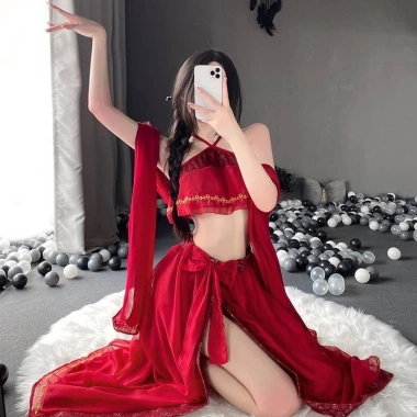 Cosplay Hán Phục Nữ In Họa Tiết Ngọt Ngào Quyến Rũ Đồ Ngủ và Nội Y Cao Cấp CWEAR 2