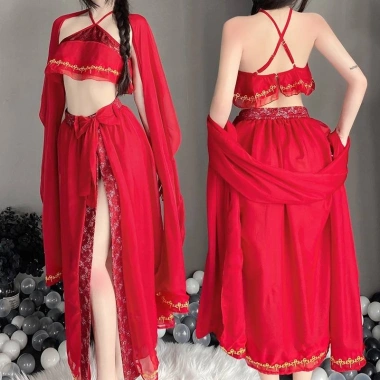 Cosplay Hán Phục Nữ In Họa Tiết Ngọt Ngào Quyến Rũ Đồ Ngủ và Nội Y Cao Cấp CWEAR 8