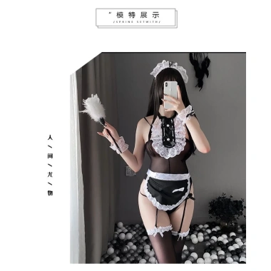 Cosplay Hầu Gái Maid Đen Body Suit Ren Siêu Gợi Cảm - Giá Ưu Đãi 199.000₫ 5