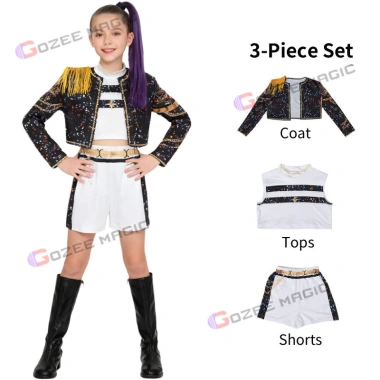 Cosplay KPop Demon Hunters Mira Rumi Zoey Áo khoác và Váy ngắn Halloween Giá 245.732 VND 9