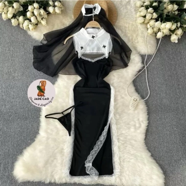 Cosplay Nữ Tu Sĩ Big Size - Áo Dài Thoải Mái Giá 175k - Phù Hợp Lễ Hội 8