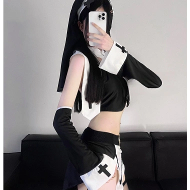 Cosplay Nữ Tu viện gợi cảm, đồng phục trần, giảm giá 22% chỉ 253.895 VND 6
