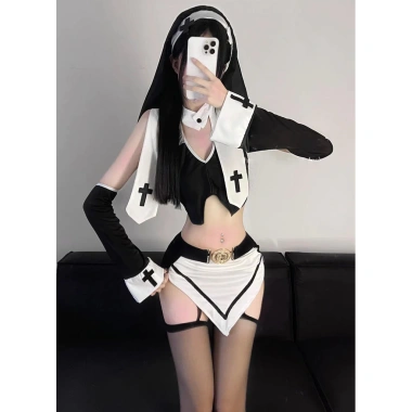 Cosplay Nữ Tu viện gợi cảm, đồng phục trần, giảm giá 22% chỉ 253.895 VND 8