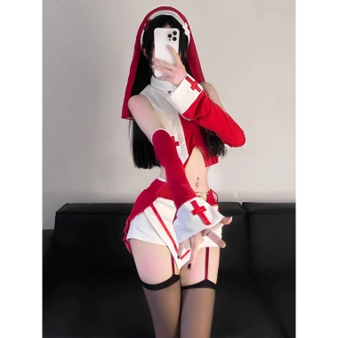 Cosplay Nữ Tu viện gợi cảm, đồng phục trần, giảm giá 22% chỉ 253.895 VND 9