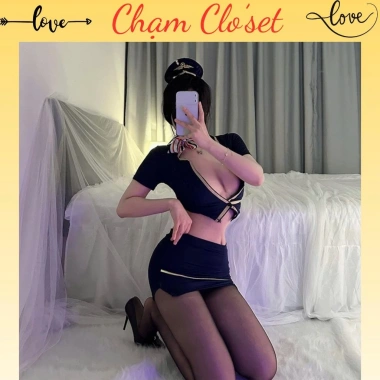Cosplay Tiếp Viên Hàng Không Gợi Cảm - Đồng Phục Xanh Navy Sang Trọng, Ôm Dáng - Giá 139k 5 Cosplay Tiếp Viên Hàng Không Gợi Cảm - Đồng Phục Xanh Navy Sang Trọng, Ôm Dáng - Giá 139k 5