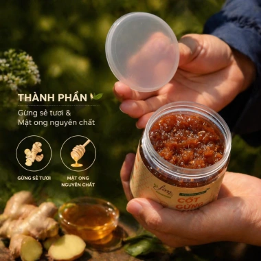 Cốt Gừng Mật Ong nguyên chất giảm ho, cảm cúm, đau họng – Trà gừng Măng Đen Vườn Nhà Lim 250g 4
